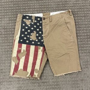 Denim & Supply Ralph Lauren Khaki Tan Flag Shorts